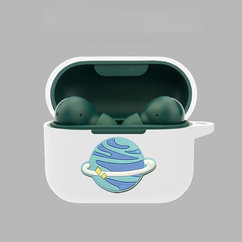Cute solid color cartoon astronaut & chinchilla for QCY T10 Soft Earphone Case Cover