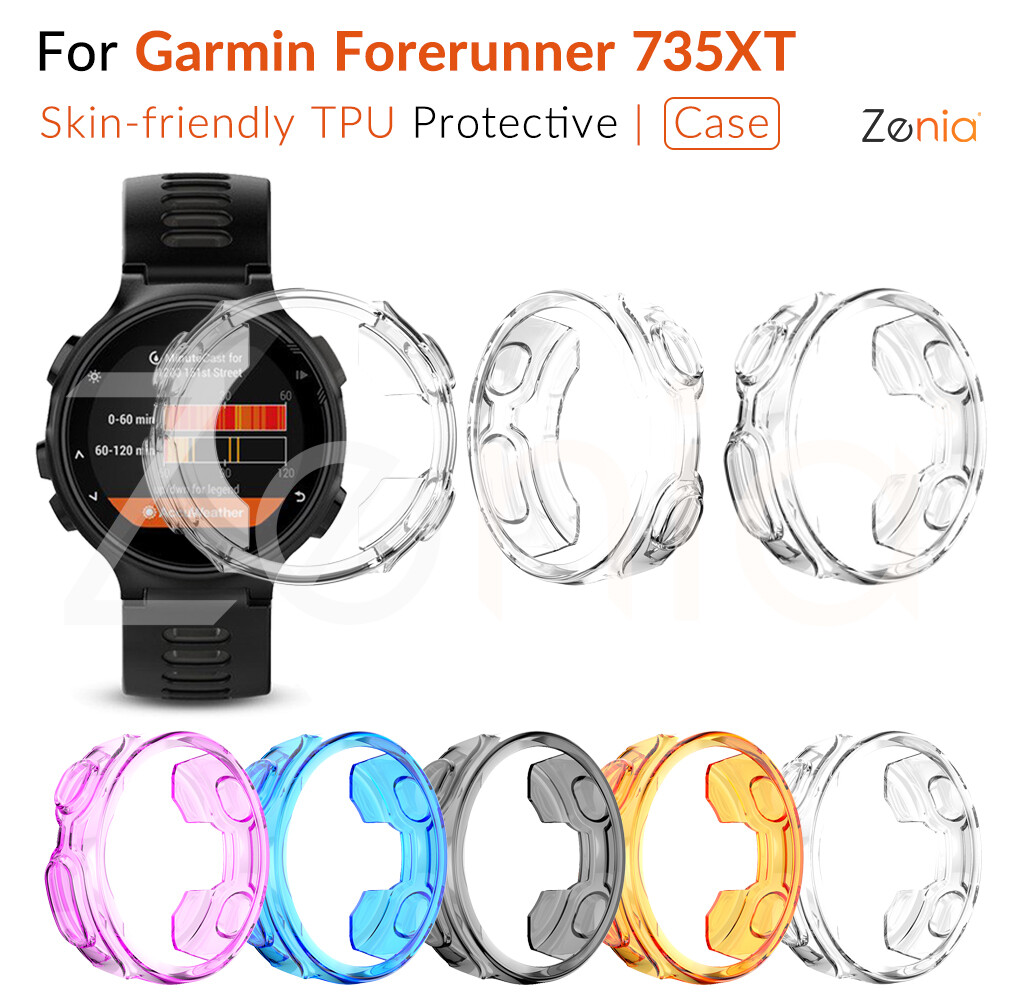 Zenia TPU Vỏ bảo vệ thay thế thân thiện với da Vỏ cho Garmin Forerunner 735XT FR735XT Forerunner735XT Phụ kiện đồng hồ thông minh thể thao
