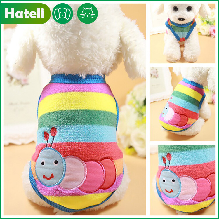 【HATELI】Cute Dog Cat Clothes Puppy Clothing Breathable Pretty Sweater Small Dog Soft Pet Coats Clothes