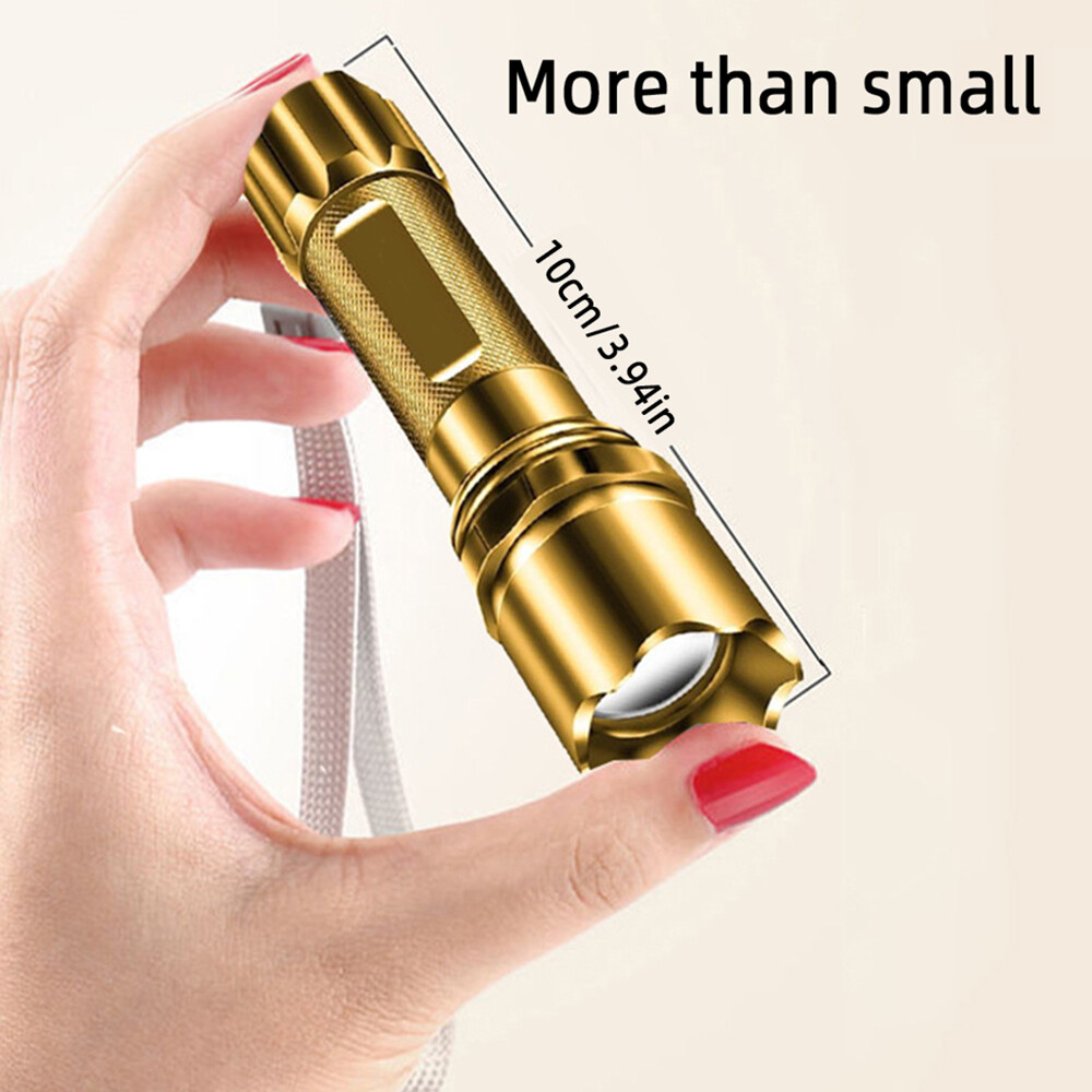Original Seasboat LED Flashlight Strong Light Mini Portable Multifunction USB Charging Outdoor Long-range Small Mini Portable Multi-functional Household Aluminum Alloy Flashlight