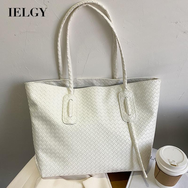 IELGY simple and versatile one-shoulder handbag fashion tote bag design sense large-capacity handbag