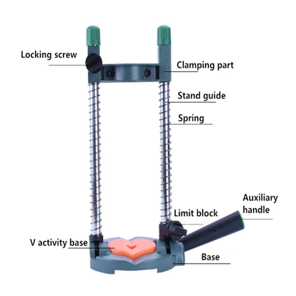 Adjustable Angle Drill Jig Holder Guide Stand Positioning Bracket Rack Shelf