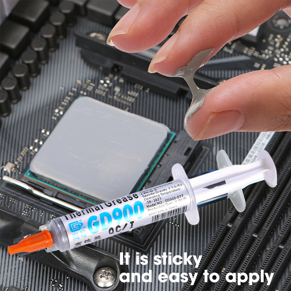 GD900 1/3/7g nóng dẫn nhiệt keo mỡ Silicone thạch cao bồn rửa hợp chất cho bộ làm mát CPU Bộ tản nhiệt làm mát thạch cao