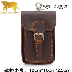 Royal Bagger Da Bò Thật Da Bò Retro Ví Đeo Hông Túi Đeo Thắt Lưng Nhỏ Ngựa Điên Da Đa Năng Ví Đựng Điện Thoại Ví Cho Nam Túi Bỏ Túi Retro