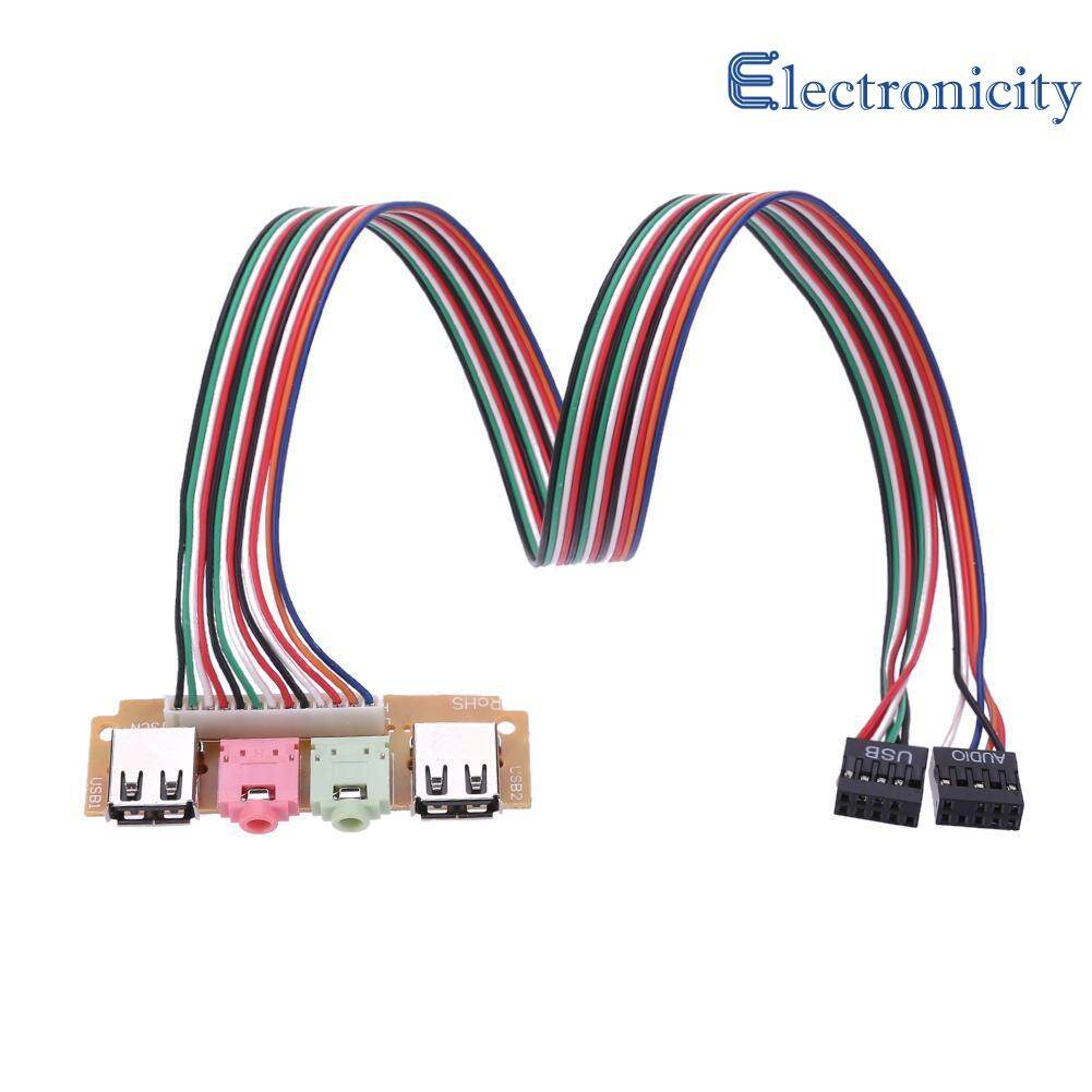 Vỏ máy tính pc 2 cổng usb 2.0, cáp tai nghe mic âm thanh cổng usb