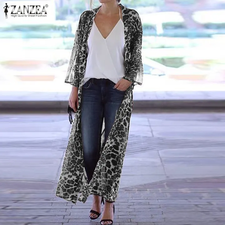 leopard kimono cardigan