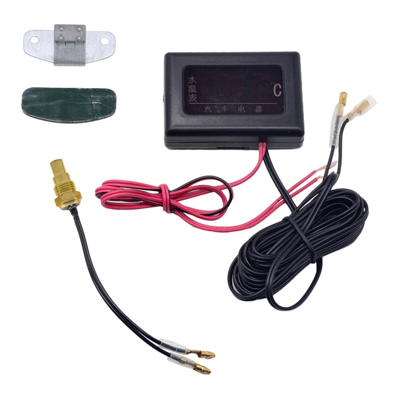 12V 24V Universal Digital Water Temperature Gauge for Car Water Temperature Sensor for Head Plug 8mm 10mm 12mm 14mm 16mm