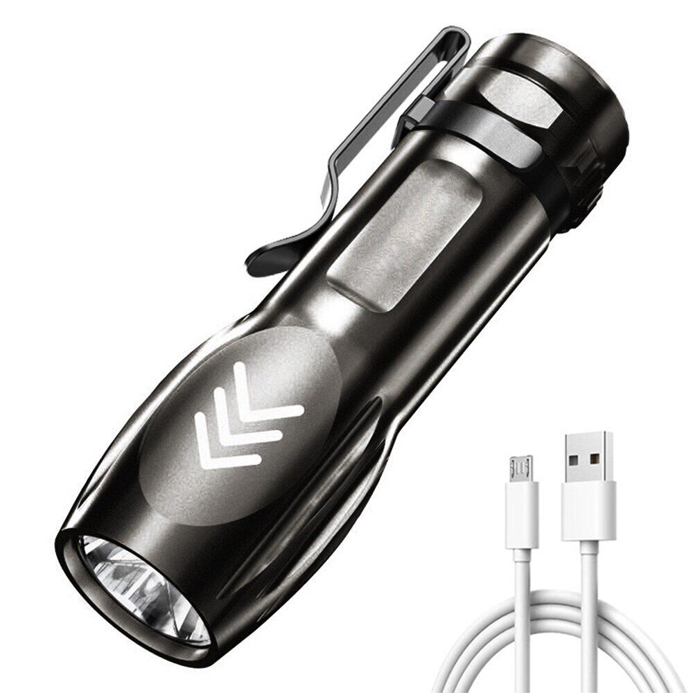 Mini flashlight rechargeable emergency light Strong Light Camping Lantern USB torch light powerful japan original torchlight powerful tourch light Super Bright Torch Portable Spotlight Outdoor Cycling Hiking flashlight hand light flashlight