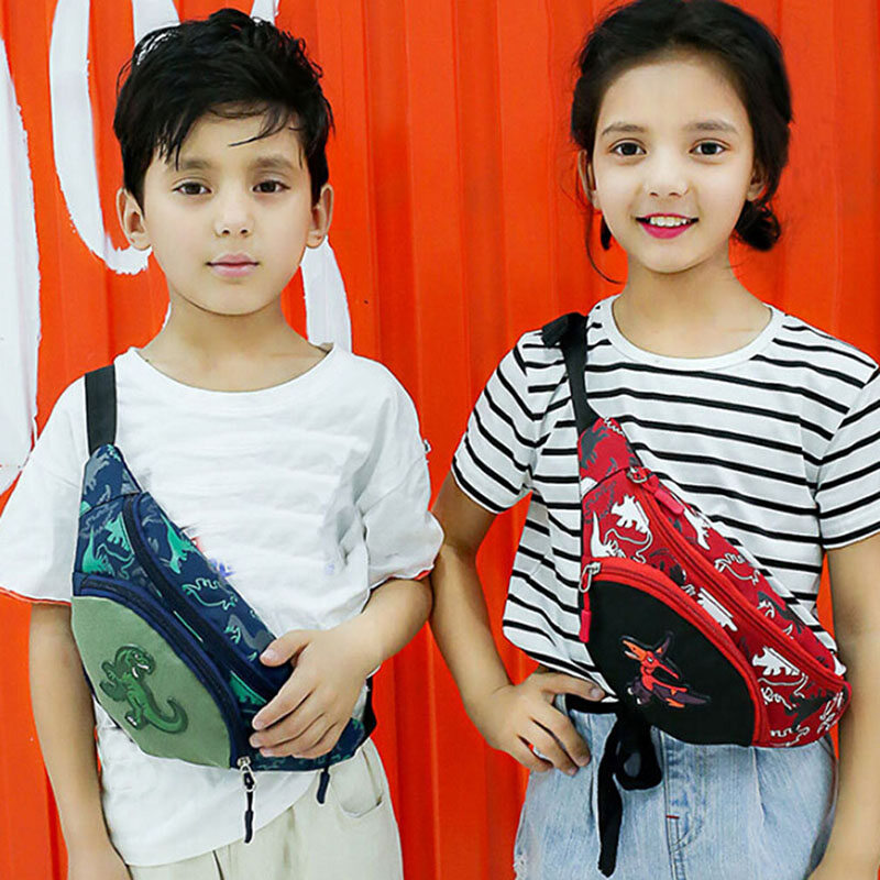 Korean version of children's waist bag, new boy's chest bag, cartoon camouflage casual travel coin purse