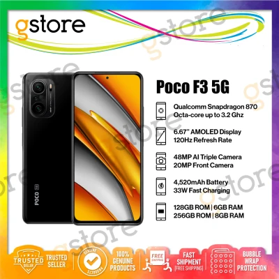 [Malaysia Set] Poco F3 5G (128GB ROM/6GB RAM | 256GB ROM/8GB RAM) Smartphone with 1 Year Xiaomi Malaysia Warranty
