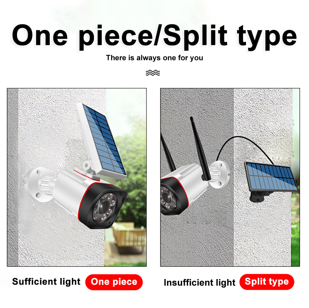 JOBOOS Đèn LED Năng Lượng Mặt Trời An Ninh Cảm Biến Chuyển Động Máy Ảnh Giả Không Dây Ngoài Trời Đèn Tường Đèn Pha IP65 Đèn Led Chống Nước Đèn Năng Lượng Mặt Trời