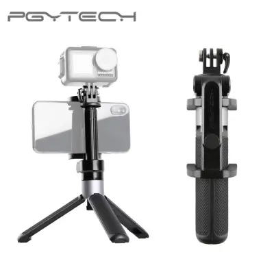 PGYTECH Extension Pole Tripod Plus Selfie Stick Hand Grip Shorty Phone Holder Rod for GoPro HERO 10 9 8 7 6 5 MAX / Insta360 ONE R / SJCAM / DJI OSMO POCKET 2 ACTION Camera