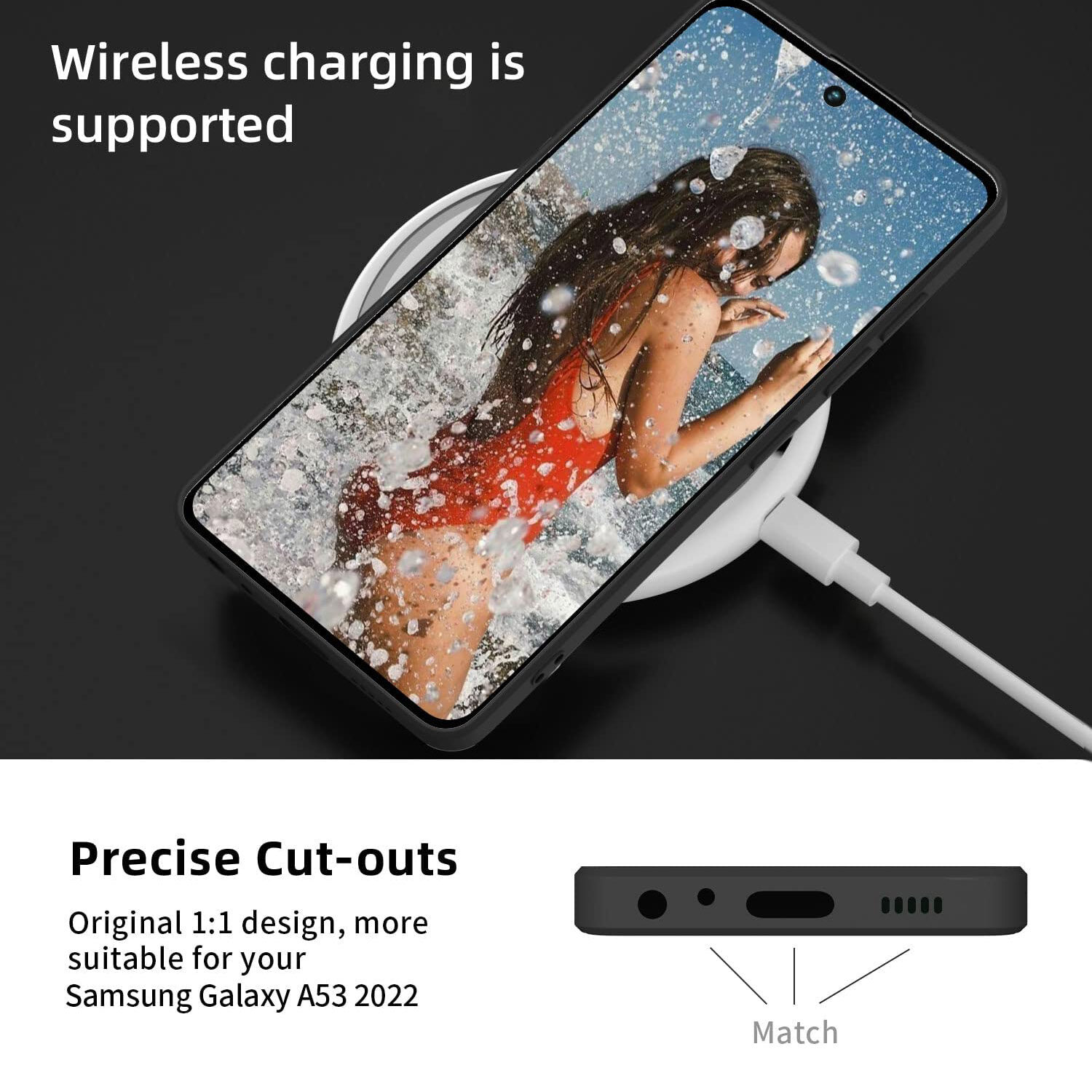 LUOWAN Ốp Lưng Điện Thoại Cho Samsung Galaxy A73 A53 A52 A34 A33 A32 A72 A23 4G 5G Ốp Lưng Bền Bằng Silicon Lỏng Có Chân Đế Chống Sốc Kèm Nhẫn Và Chức Năng Nam Châm Cho Giá Đỡ Xe Hơi