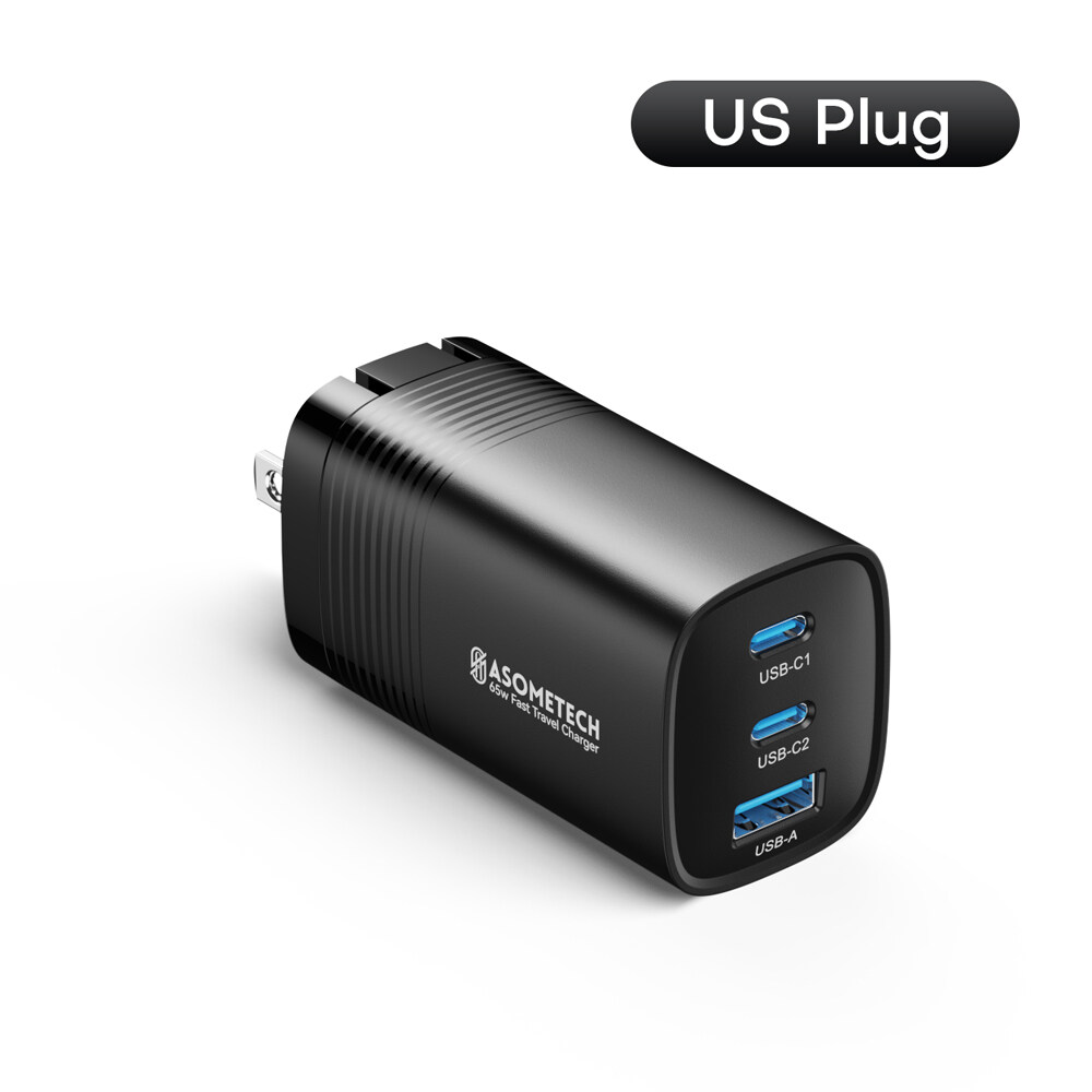 ASOMETECH 65W GaN USB Type C Charger PD QC 3.0 PPS Fast Charge For ...