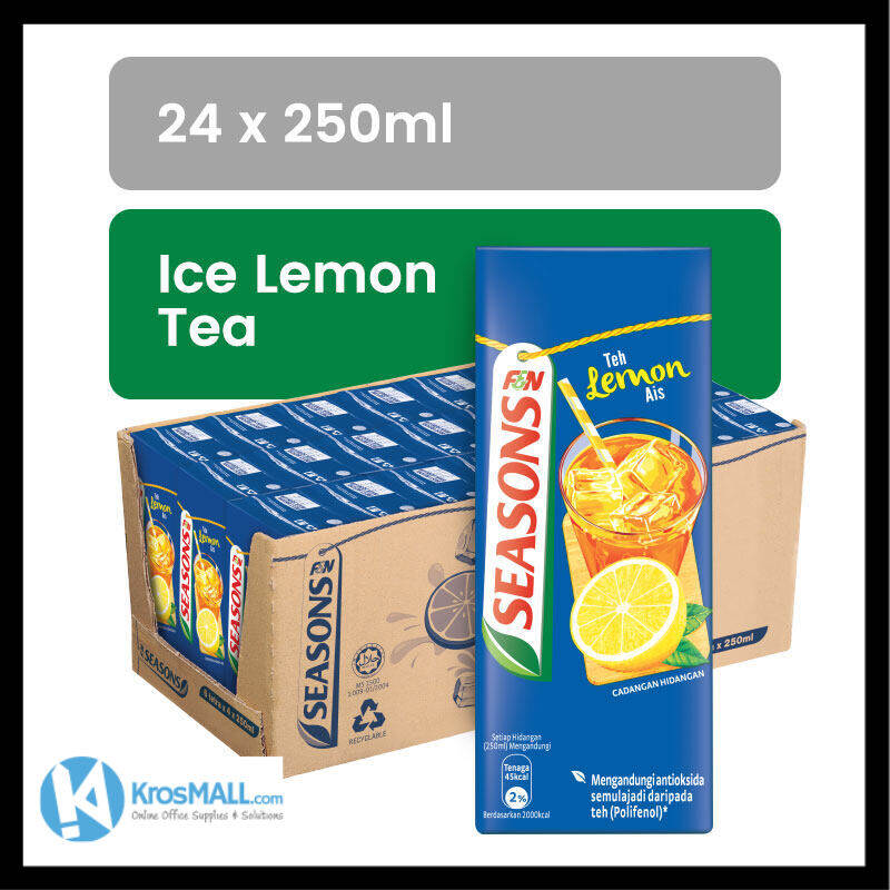F&N Seasons Ice Lemon Tea Tetra Pack 1 Carton (24 x 250ml) Lazada