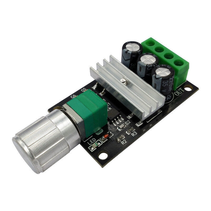 DC 6V 12V 24V 28VDC 3A 80W PWM Motor Speed Controller Regulator Adjustable Variable Speed Control With Potentiometer Switch