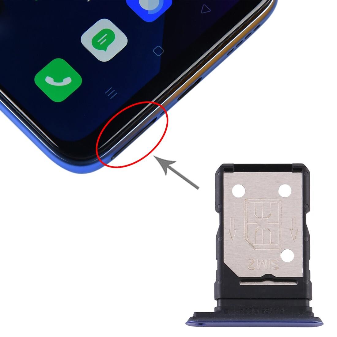 For oppo realme x50 5g sim card tray + sim card tray