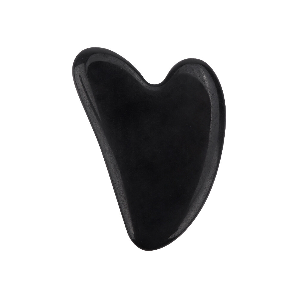 DECINIEE Quartz Jade Roller Black Genuine Jade Stone Massage Natural Facial Beauty Massage Tool Jade Roller Guasha