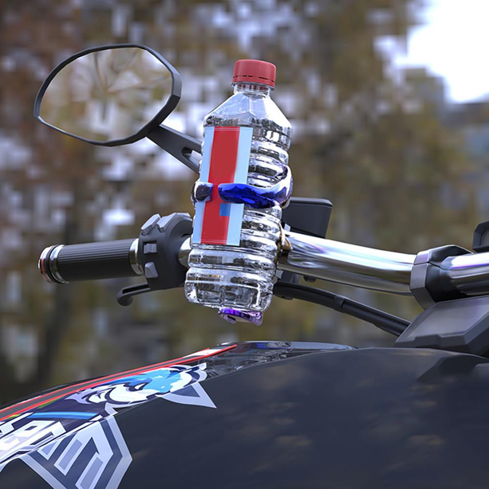 Foldable Motorcycle Beverage Cup Holder Lightweight Universal Drink Water Bottle Cup Holder Motorbike Bicycle Handlebar Mount for Motorcycle Bike