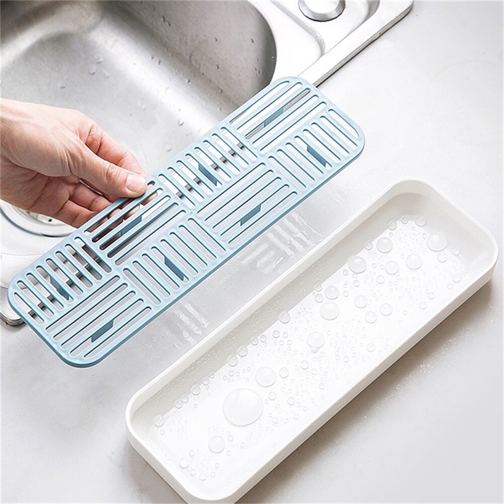 Homenhome Drain Tray Kitchen Tableware Rack Household Plastic Fruit Tray