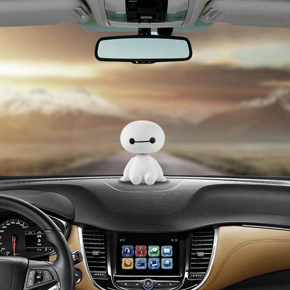 Cute Baymax Robot Shaking Head Doll Car Interior Decorations
