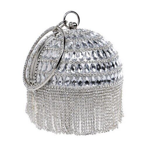 Metal Tassel Clutch Bag