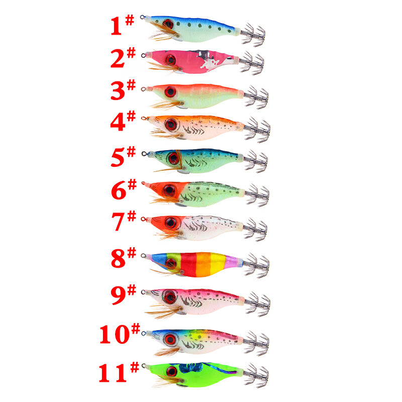 9.2G/10 Cm Móc Ghép Hình Mực Nang Mồi Dạ Quang Dụ