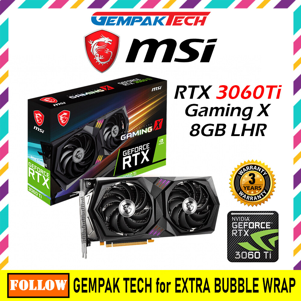 MSI GeForce RTX 3060 Ti GAMING X 8GB Graphic Card Nvidia RTX3060 Ti RTX ...