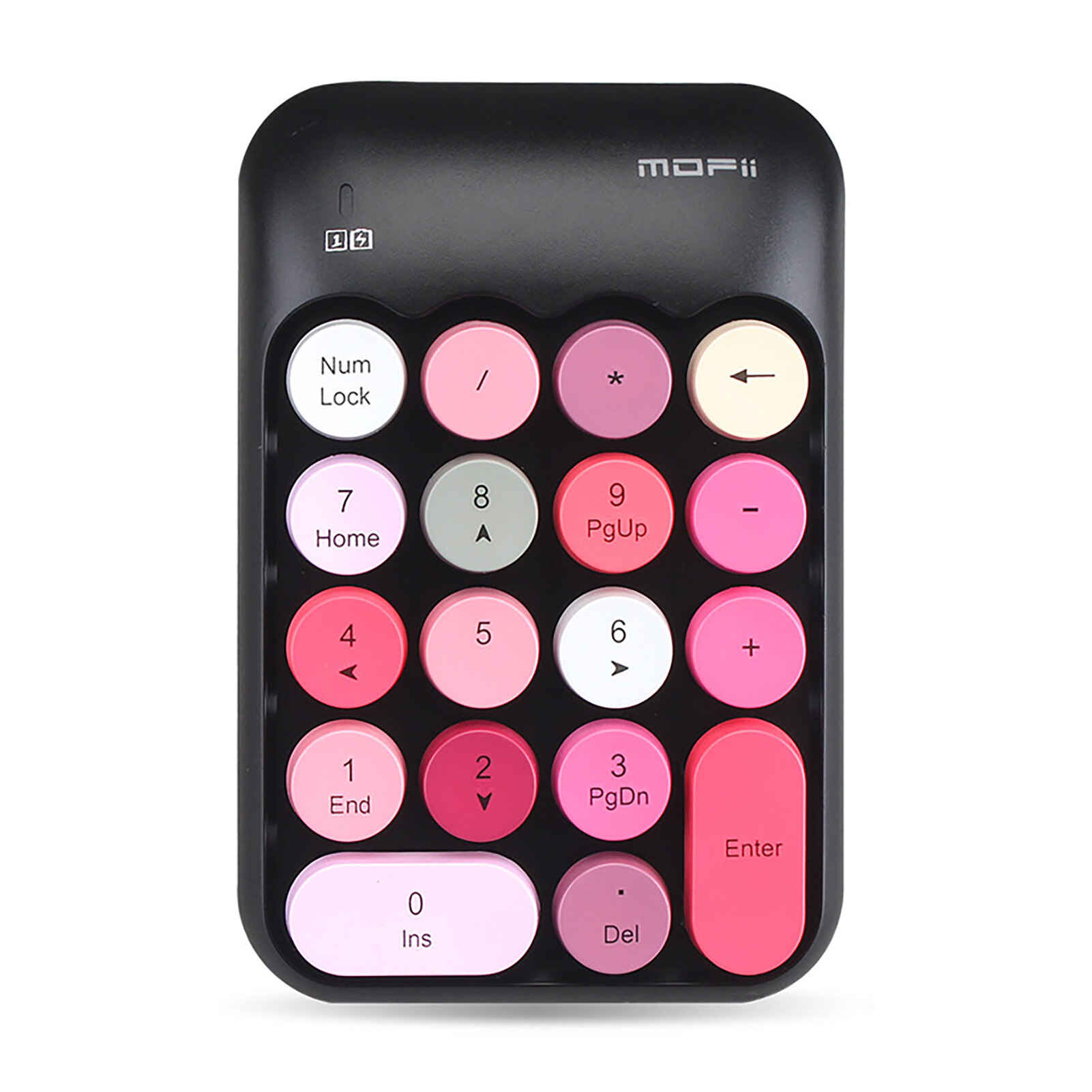 MOFII X910 Mini Keyboard Colorful Driver-free Splash-proof Multifunctional Power-saving Comfortable Typewriter 18 Keys 2.4G USB Wireless Numeric Keypad for Financial Staff Stylish Numeric Keypad