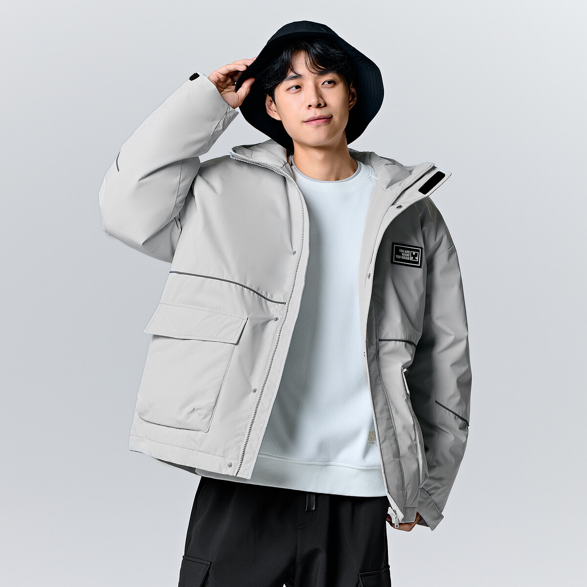 Semir Down Jacket Men Winter Outdoor Work Jacket Loose Genderless Jacket Trendy Down Jacket