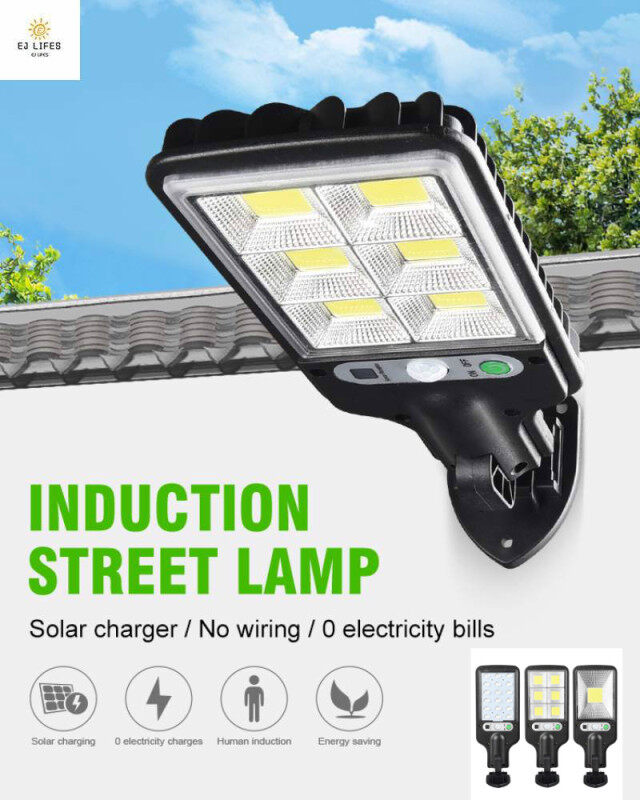 Đèn Đường Cảm Biến Năng Lượng Mặt Trời, Đèn COB/LED Chống Thấm Nước Cảm Ứng Con Người, Dùng Ngoài Trời, Sân Vườn, Giá Rẻ Nhất