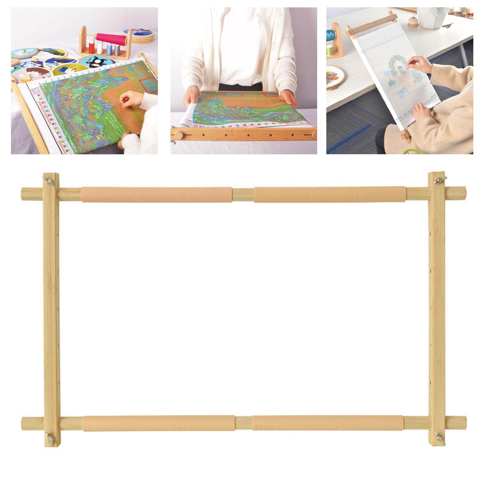 Chiwanji Universal Embroidery Frame Cross Stitch Wooden Rectangle for Handy Sewing