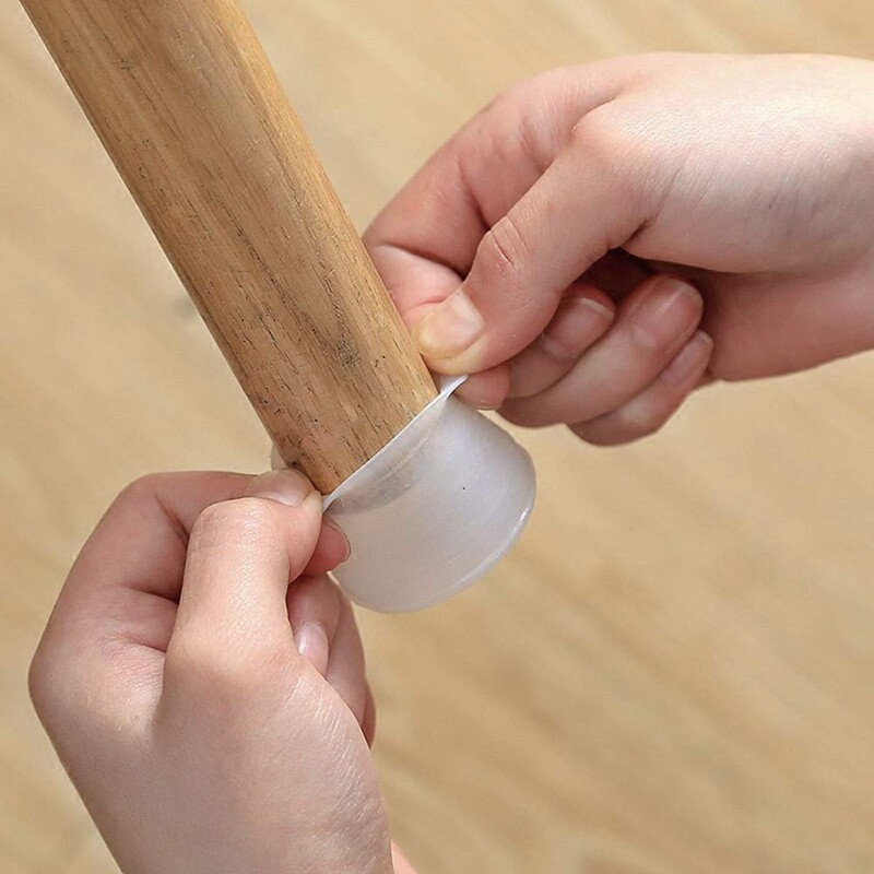 S Square//Round Chair Leg Caps Feet Protector Pads Furniture Table Covers Tool