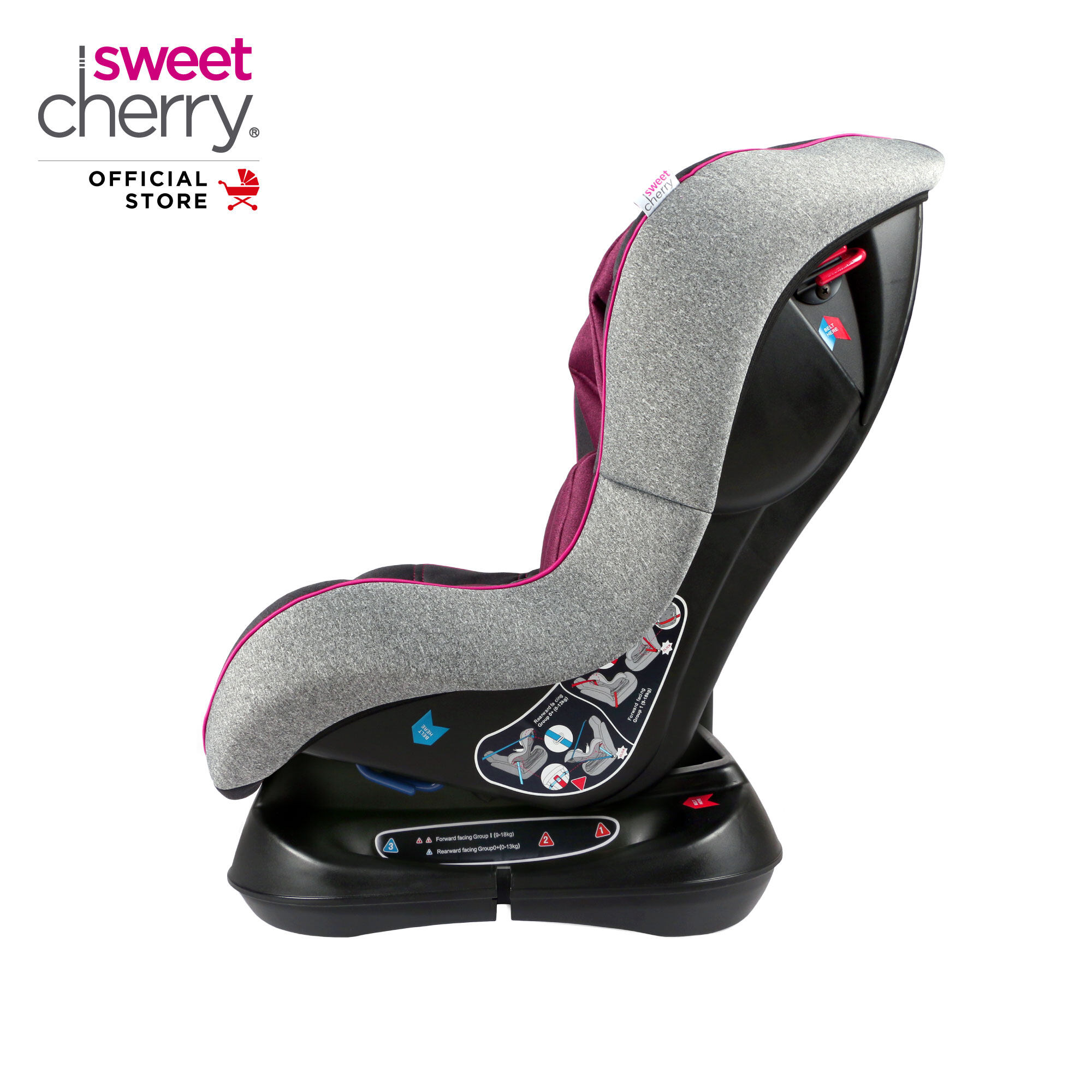 cara pasang car seat sweet cherry