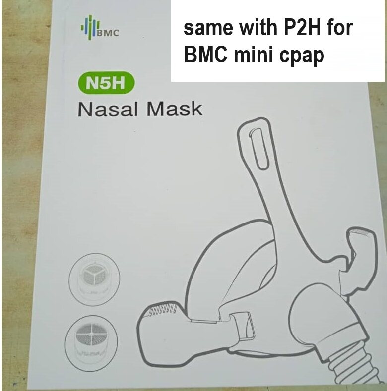 BMC P2 cpap mask, P2 nasal pillow, Smallest cpap mask, P2H for BMC mini