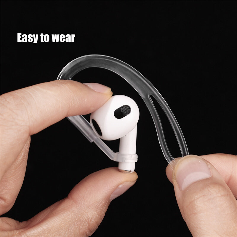 Móc đeo tai mềm trong suốt Tai nghe không dây đồ đựng bảo vệ chống rơi Tương thích với Apple Airpod 1 2 mũ trùm tai