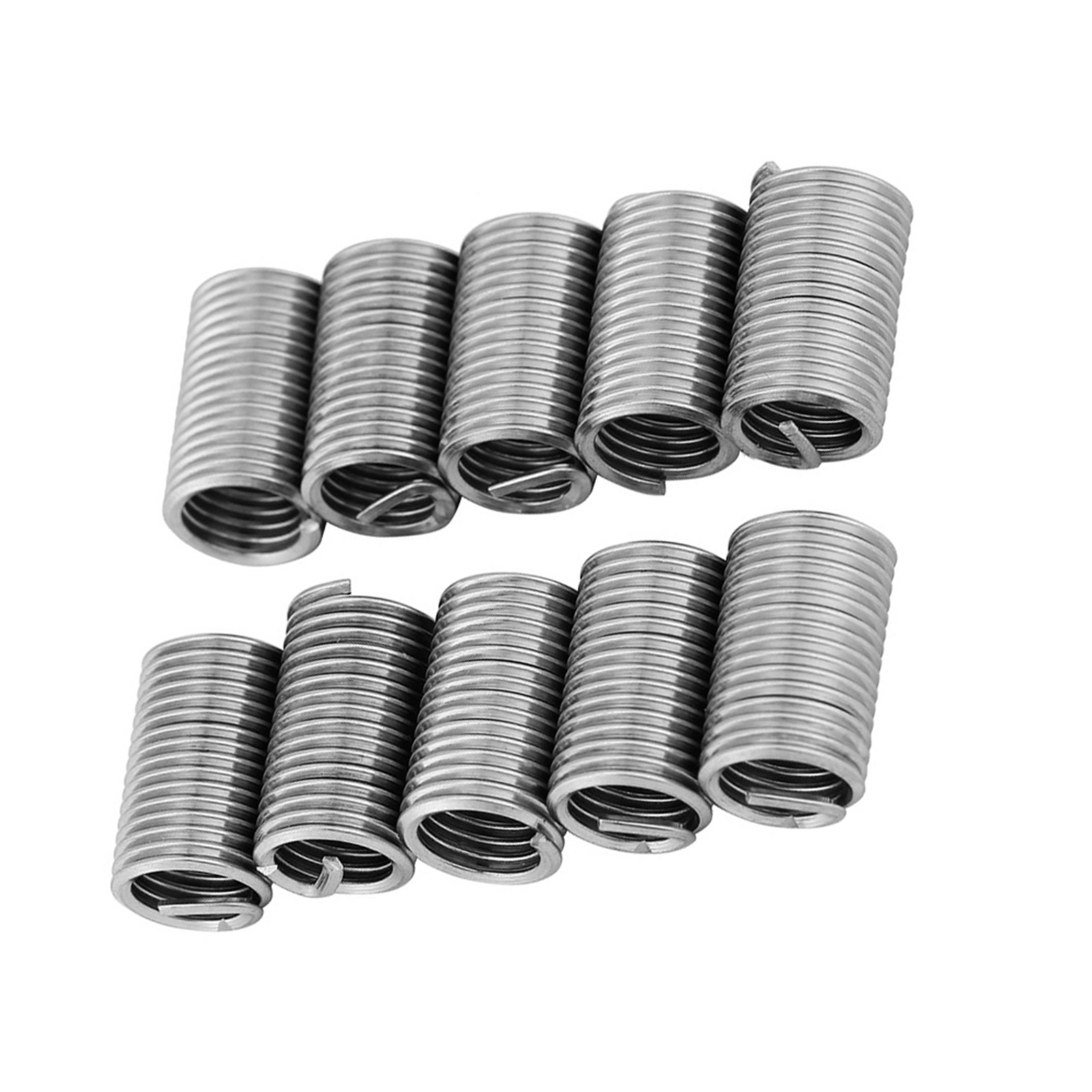 10Pcs Wire Thread Inserts 304 Stainless Steel Helicoil Wire Thread Repair Insert Thread Repair Kit Wire Insert Thread with Box M8x1.25x3D