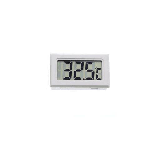 FocusAi  Embedded Digital Thermometer with Built-in Probe and LR44 Battery Black Rectangular Thermometer Hygrometer Aquarium Temperature Humidity Meter