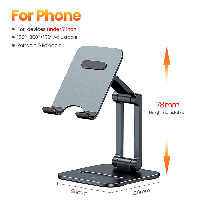 Baseus Tablet Stand Holder Universal Desk Foldable Metal Holder Support For iPad Air Pro iPhone 15 14 Mobile Phone Desktop Holder