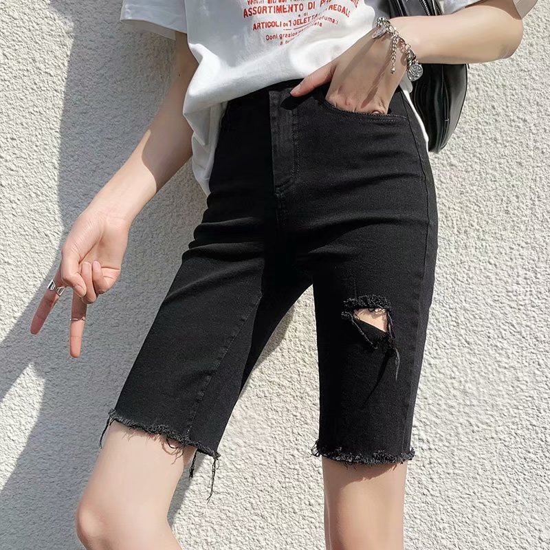 Women Denim Cycling Shorts - Best Price 