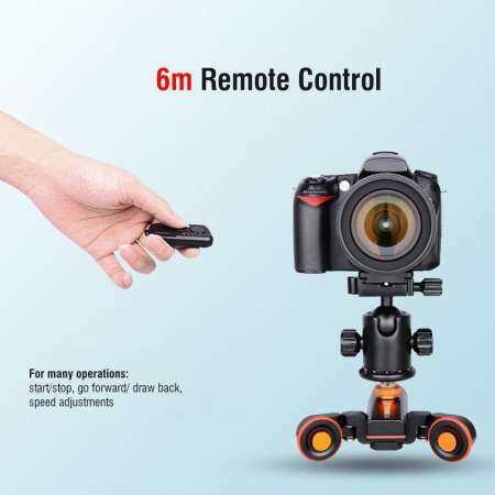 YELANGU ไฟฟ้าอัตโนมัติลู่ติดกล้องรถมอเตอร์ TRACK เครื่องเล่นแบบลื่นไถลสำหรับ Camera