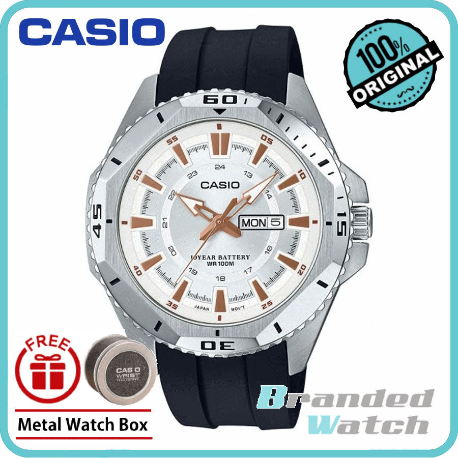 Casio MTD 1085 7AVDF Original Men s Diver Analog Quartz Day Date 10 Years Battery Resin Watch MTD 1085 7A Lazada