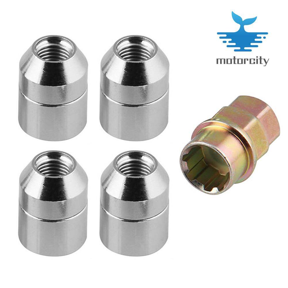 M12x1.5 wheel lock lug nuts 4 anti theft locking nuts+1 key set universal