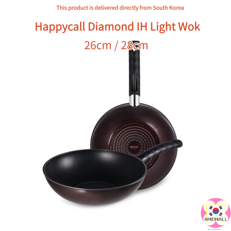 [HAPPYCALL] Induction available / Diamond IH Light wok (26cm / 28cm) Made in Korea Singapore
