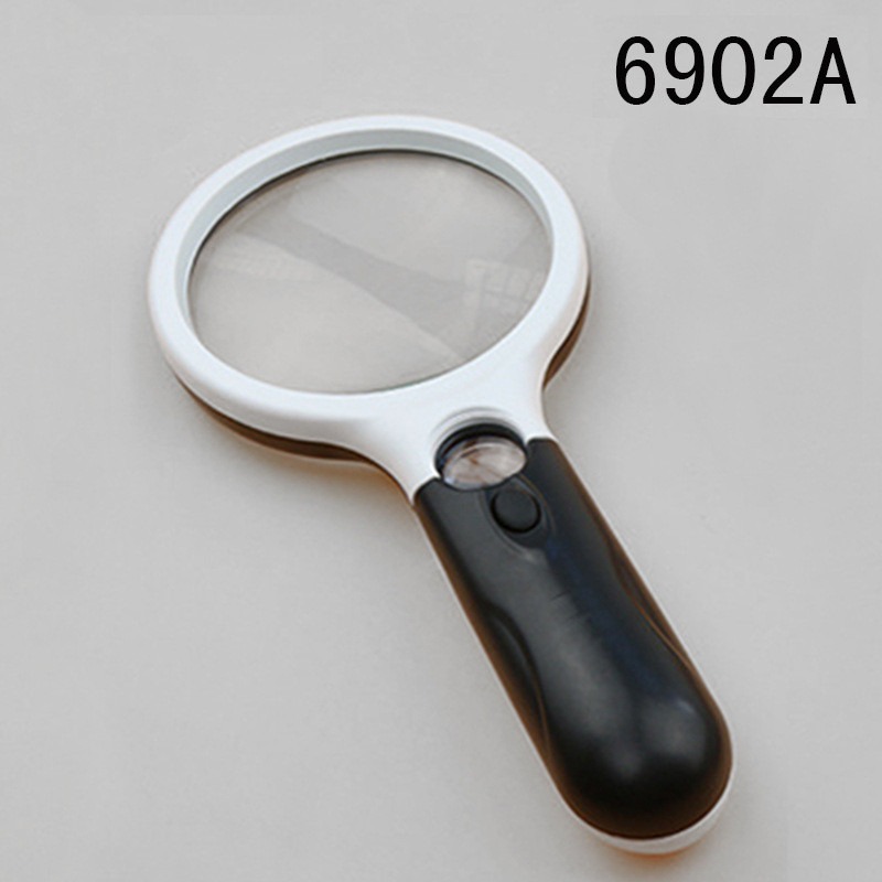 Kính lúp cầm tay ống kính kép với 3 đèn LED rackek túi mini Kính hiển vi kính lúp đọc sách Ống kính độ phóng đại cao đọc