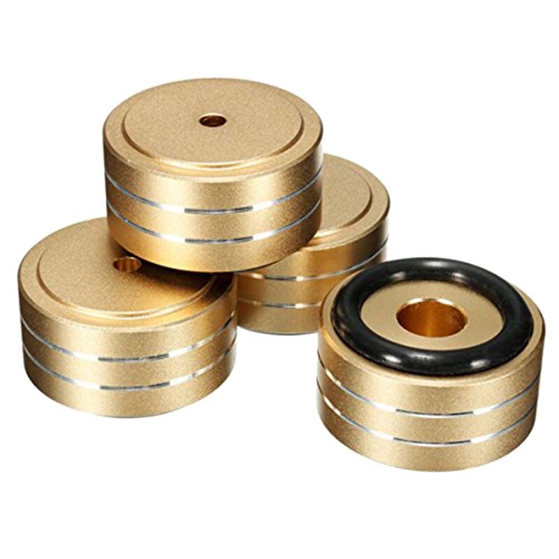 thumbnail image 2 of Aluminum Speaker Isolation Feet - 4-Pack Gold SP4010 Shock Absorbers 2 of 10