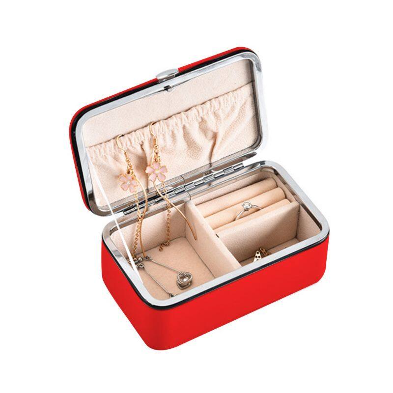 Jewelry Organizer Display Travel Case Portable Grids Necklace Earrings Ring Stud Ear Storage Box