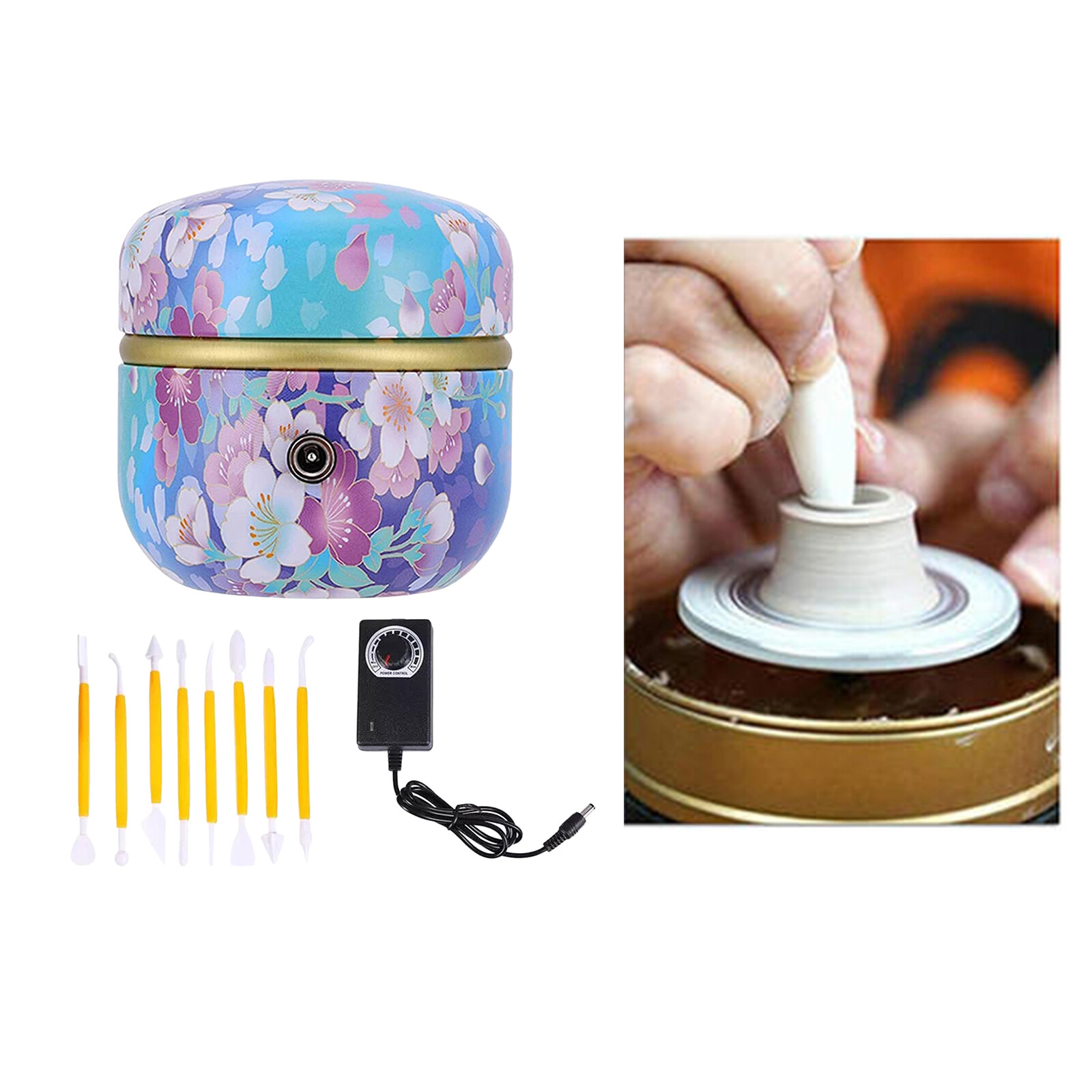 Blesiya Mini Pottery Wheel Adjustable Speed Electric Pottery Machine