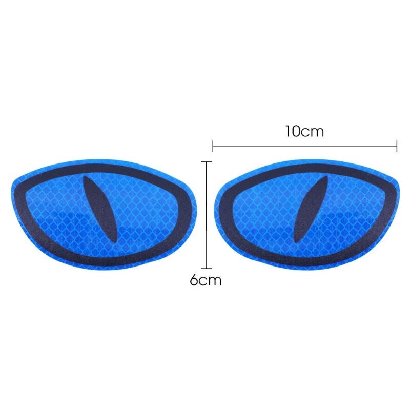 2 chiếc/Bộ nhãn dán xe phản quang họa tiết mắt mèo sáng tạo xe hơi phổ thông nhãn dán cảnh báo phản quang lái xe an toàn đêm xe máy