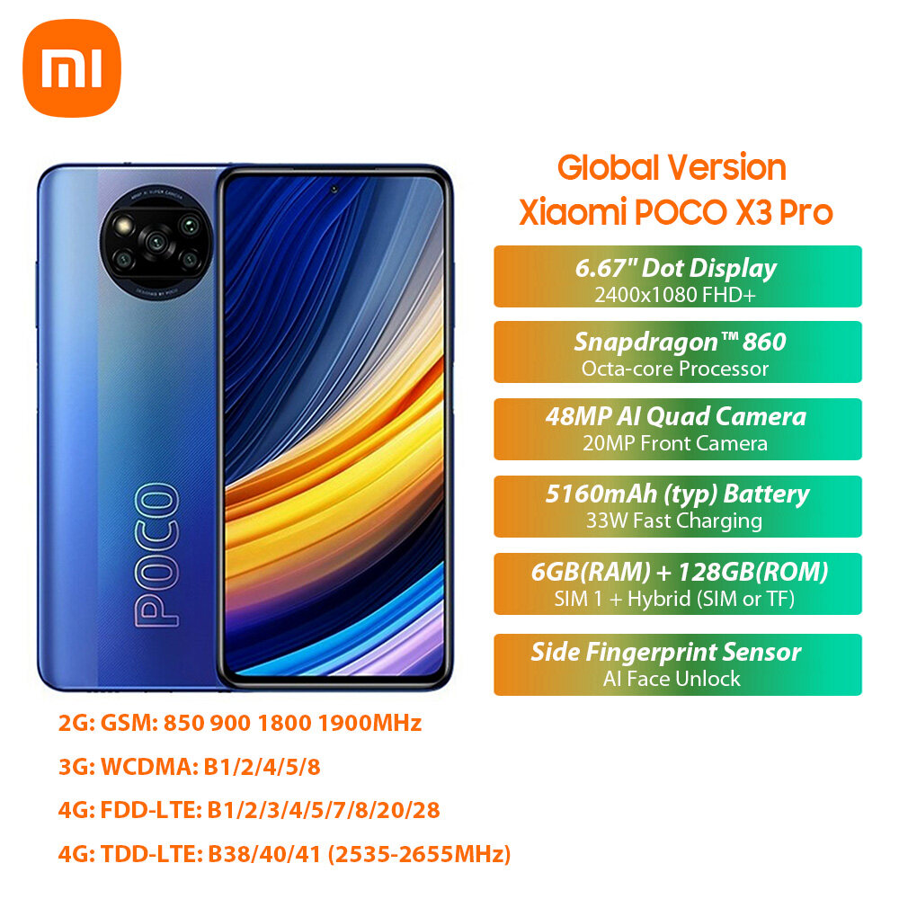 Xiaomi Poco X3 Pro グローバル版 Xiaomi POCO X3 Pro グローバル版